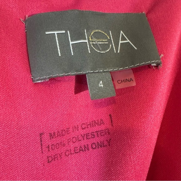 Theia Boatneck Sheath Dress with Beaded Cutout NWT size 4 - Picture 4 of 5